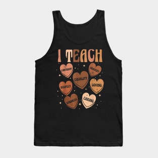 Retro I Teacher Confident Equality Respect Black History Month Tank Top